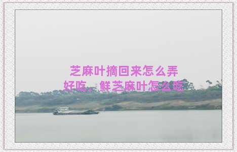 芝麻叶摘回来怎么弄好吃，鲜芝麻叶怎么吃